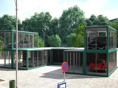 Auto showroom modular 3D model