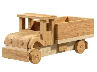 Wooden Truck 3D model buy