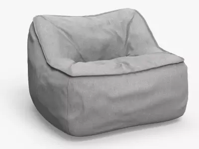 Modern Lounger Chair twill Low-poly 3D model