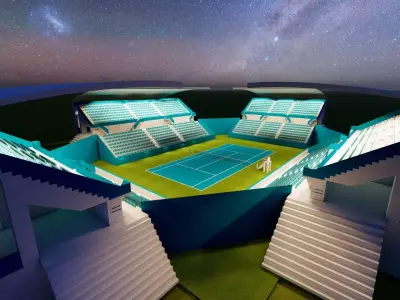  High Quality 3D Tennis Racket and Ball Model Game-Ready Low-poly 3D model