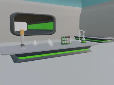Simple Low-Poly Sci-Fi Buildings Low-poly 3D model