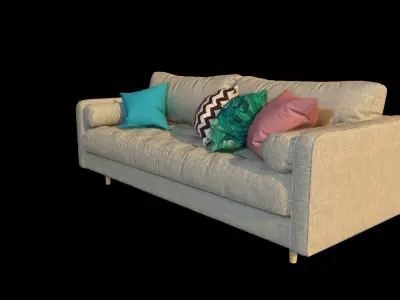 Article Sven Sofa Lowpoly model Low-poly 3D model