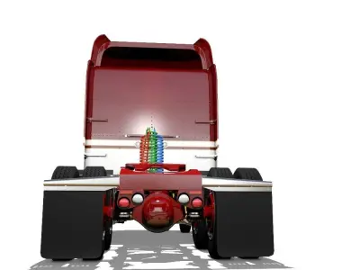 386 Semi Truck 3D model