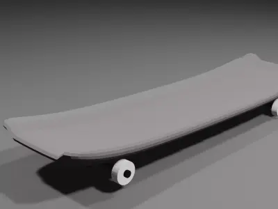 Skateboard with wheels 3D model