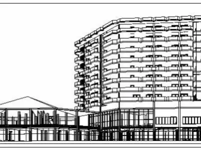 Hotel compelete revit projec 3D model