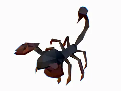 Animated Scorpion Lowpoly Art Style Low-poly 3D model