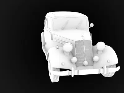 High-Poly Mercedes Benz 170 3D model