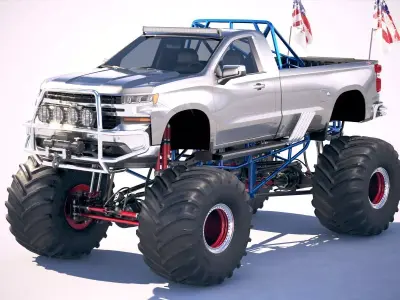 Chevrolet Silverado Monster Truck CG 2019 3D model