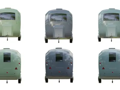 Caravan - Travel Trailer  3D model