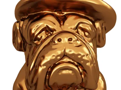 Boxer dog figurine 3D model