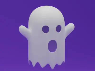 Cartoon Ghost 3D model