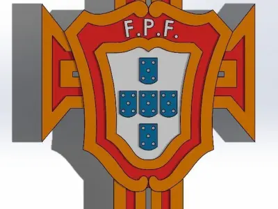 Portuguese National Football Team Emblem 3D print model