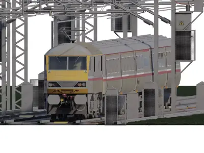 British rail class 90 intercity 3D model