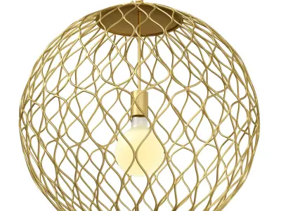 Crate and Barrel Hoyne brass pendant 3D model