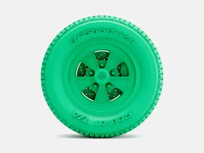 15x6 Cragar GT Plus Wheel BFGoodrich Radial TA Tire 3D print model