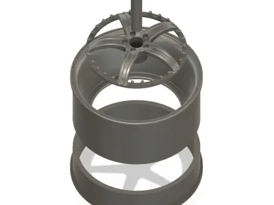 3d printable Asanti deep wheel - 4 parts 3D print model