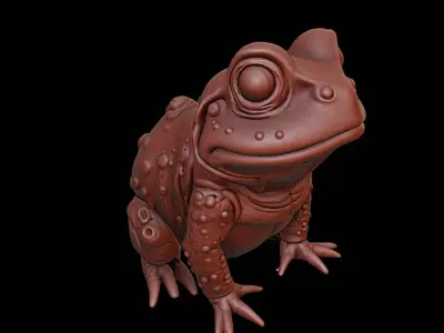 Toad Animal Sculpture 3D print model