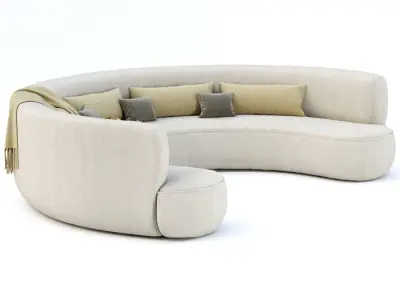 Jenifer restaurant lounge sofa JR19  3D model