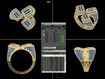 Cocktail ring 3D print model