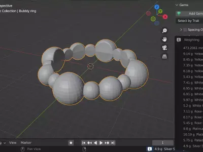 Gold ring Free Womens Mens Unisex band STL OBJ resin print Free 3D print model
