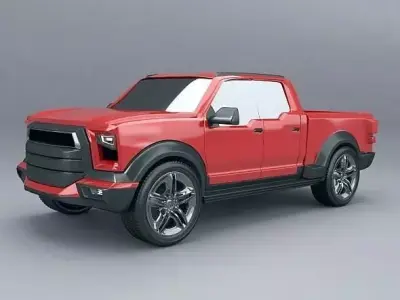 Pickup truck concept restyled 3D model
