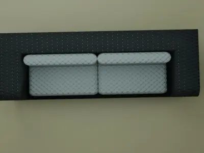 3D Blender Chic Comfort in Black and White Chair Low-poly 3D model