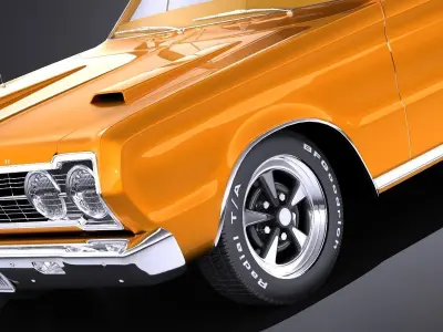 Plymouth GTX 1967 VRAY 3D model