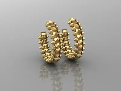 Earrings Clash-Small model  3D print model