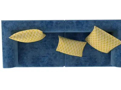 Polo Sofa Low-poly 3D model
