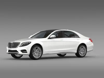 Mercedes Benz S 300 Lang BlueTec Hybrid V222 2016 3D model