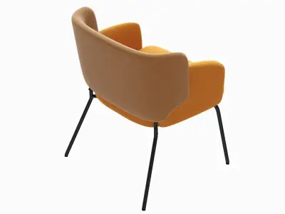  Ikea BINGSTA chair dark yellow 3D model