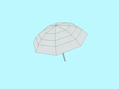 Beach Umbrella Free low-poly 3D model