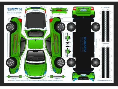 Subaru XV-Ute 2013 Low-poly 3D model
