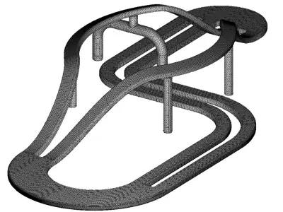 Premium Sports Race Track 3D print model