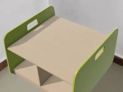 BigBacUp With Tray Green Low-poly 3D model