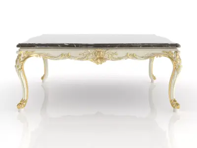 Traditional square coffee table by Modenese 3D model