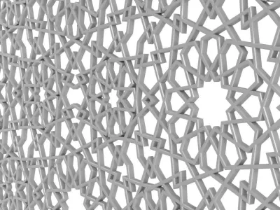 Arabic Decorative Pattern T3 Low-poly 3D model