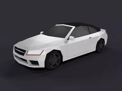 LowPoly Cartoon Sport Car Low-poly 3D model