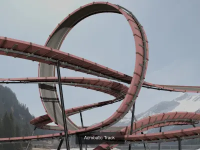 Acrobatic tracks 3D Model Pack