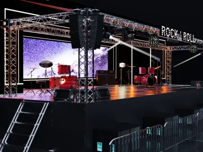 truck  stage bus  3D model