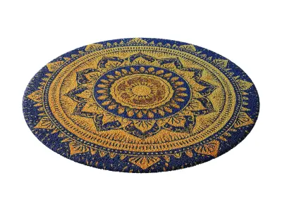 round carpet 12 3D model