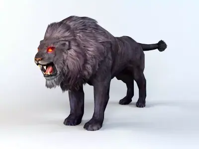 The black lion 3D model