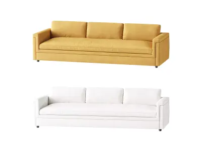 IVORY PERFORMANCE VELVET SOFA 3D model