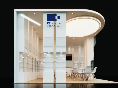 Exhibition Stand - 6m x 5m 3D model 3D model 3D model 3D model 3D model