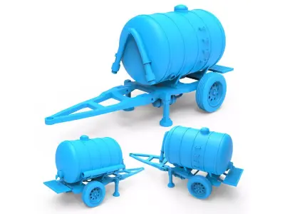 Trailer water tank on 3D print model