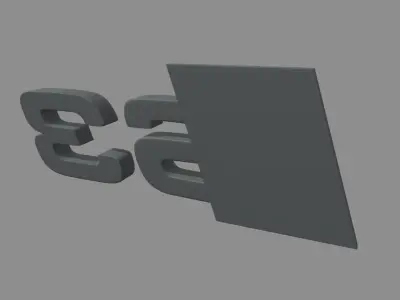 Logo Audi S3 3D print model