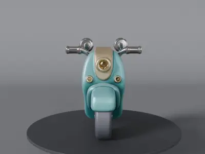 scooter statue 3D model