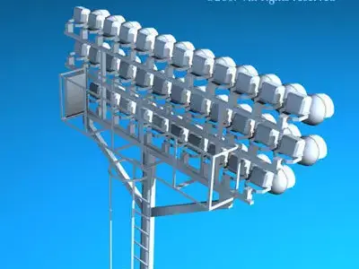 Arena lights collection 3D model