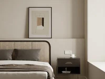 Bedroom interior scenes 3D model 24