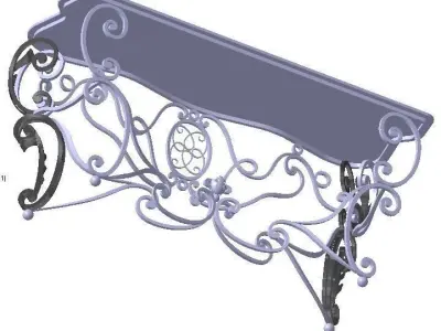 Table decorative shield 3D model